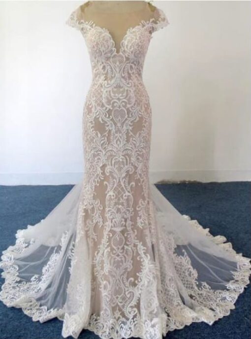 Style #VNDM810 - 333 - Cap sleeve embroidered wedding gowns from Darius Cordell