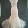 JB1235 Cap sleeve lace wedding gown with illusion bodice from darius cordell