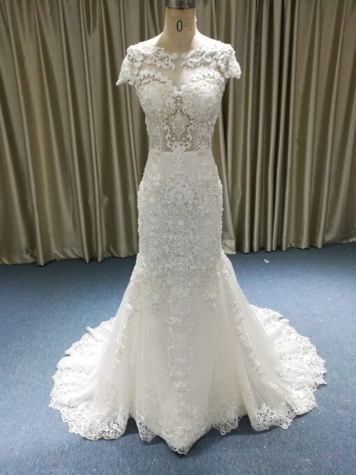 JB1235-235 Cap Sleeve lace bridal dresses from Darius Cordell