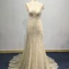 ST20007-1 cap sleeve vintage beaded wedding dress by Darius Cordell