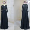 LE2003 navy blue grandmother of the bride dress with sleeves from darius cordell