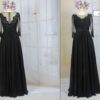 LE2009 black mother of the bride dress with sleeves from Darius Cordell