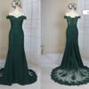 LE2012 green off the shoulder formal evening gown from darius cordell